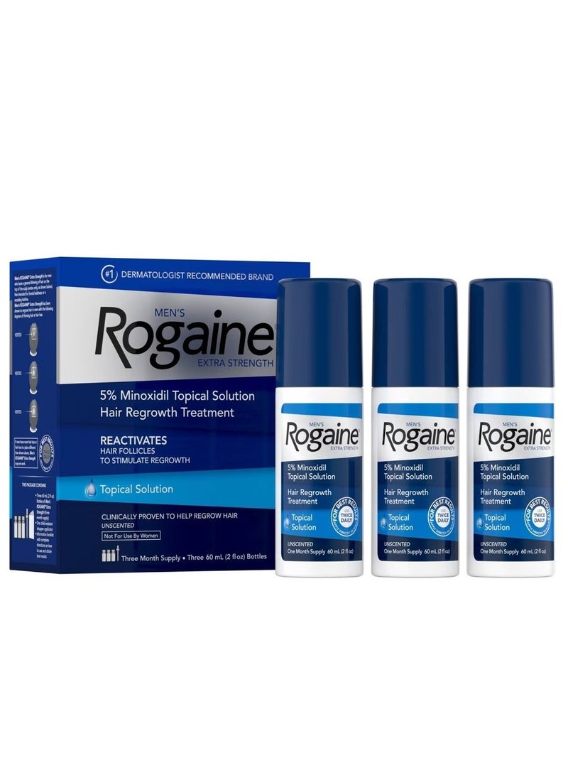 Regaine Rogaine hair regrowth treatment for men 3 pieces 3 x 60 ml original