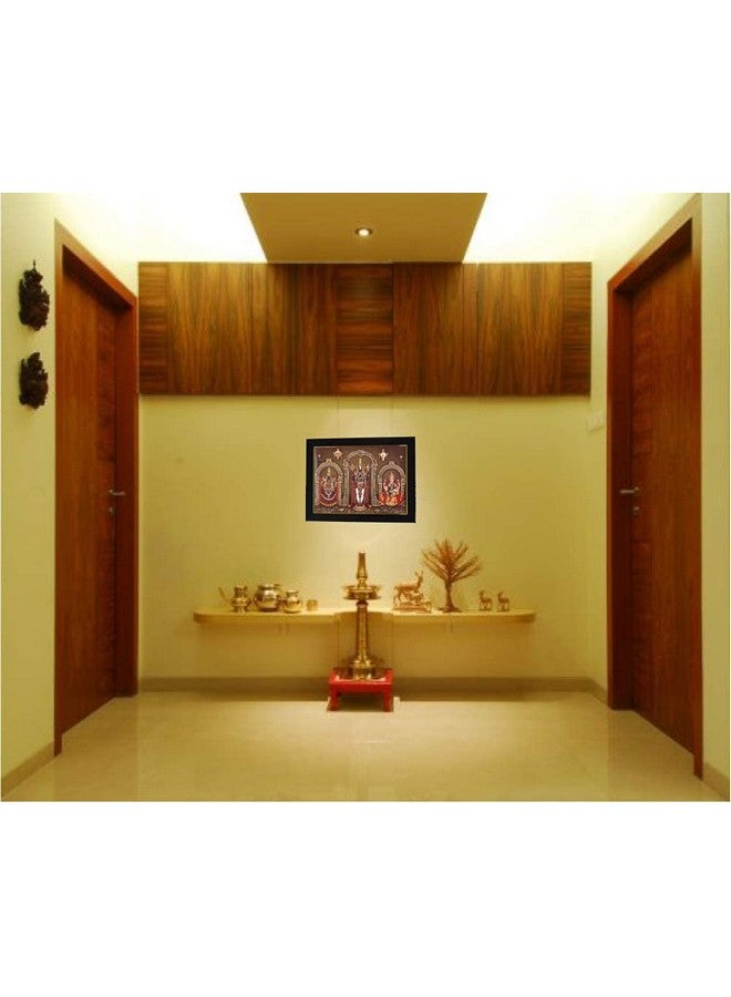 101Temples 101 Temples - Divinity Eternity Spirituality Tirupati Balaji Padmavathi Lakshmi God Wooden Photo Frame with Wall Hook, 1 Piece | 10” x 13”, Matt Finish - Image 4
