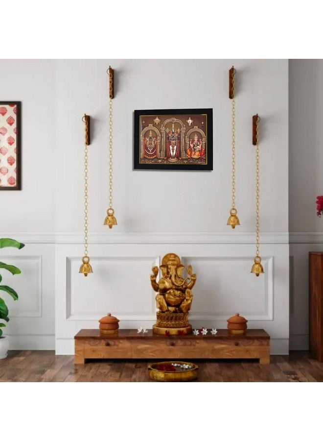 101Temples 101 Temples - Divinity Eternity Spirituality Tirupati Balaji Padmavathi Lakshmi God Wooden Photo Frame with Wall Hook, 1 Piece | 10” x 13”, Matt Finish - Image 3