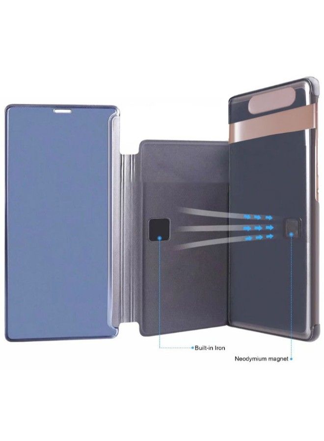 NIBEMINENT Clear View Standing Mirror Case Cover For Samsung Galaxy A80/A90 Gold - Image 5