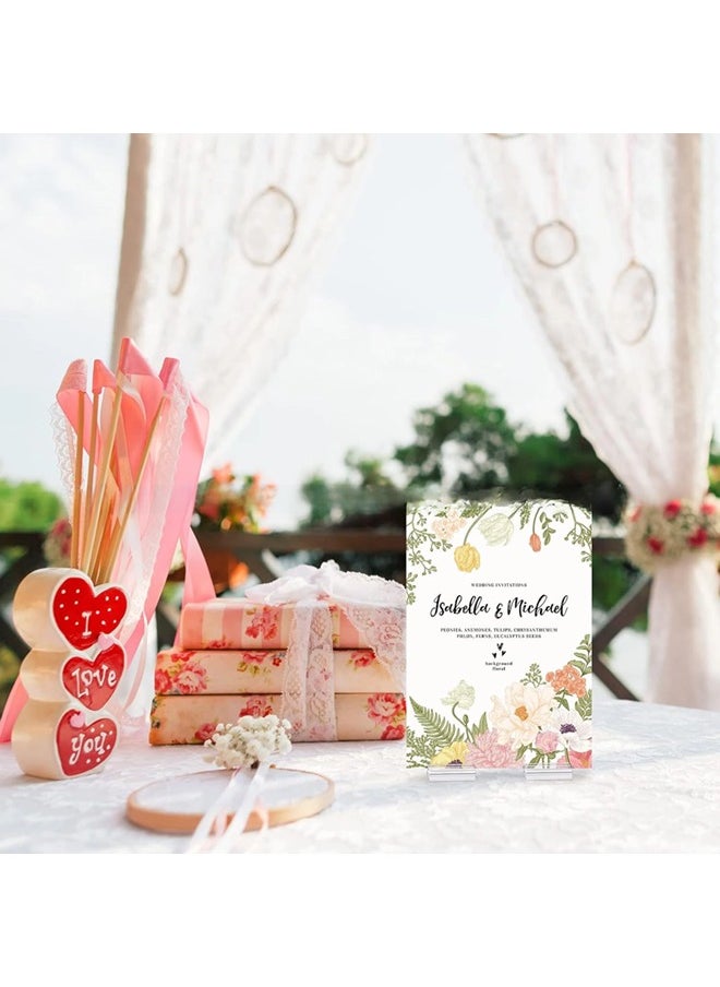 WANFAN - 10 Pieces Place Card Holders 2 Inch Name Card Holder Stands Clear Table Number Stands Wedding Sign Holders Card Display Stand for Table Wedding Photos Office Menu Meeting - Image 1