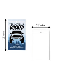 Lashicorn You Have Been Bucked Hang Tag With Winter Mountainsbuck Buck Bronco30 Pack2X3.5 Inches Business Sized Cardbuck Yeah Bronco Tag Attach To Bronco Horse Figurinebuckbuckbronco Buckyeah  - Image 3