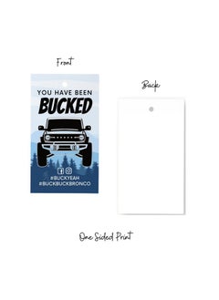 Lashicorn You Have Been Bucked Hang Tag With Winter Mountainsbuck Buck Bronco30 Pack2X3.5 Inches Business Sized Cardbuck Yeah Bronco Tag Attach To Bronco Horse Figurinebuckbuckbronco Buckyeah  - Image 4