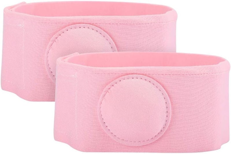 klarako Umbilical Hernia Belt, 2pcs Cotton Baby Infant Umbilical Cord Belly Band Newborn Navel Belt Umbilical Cord Kids Support Wrap Protector(Pink) - Image 1