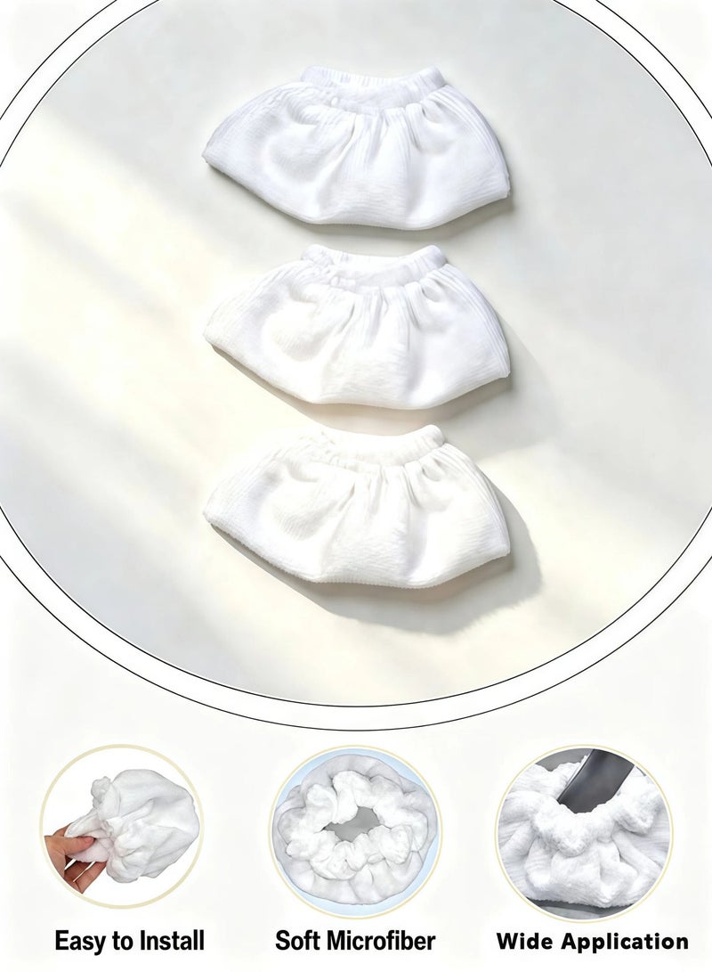 3-Pcs Replacement Cloth Set for Vacuum cleaner,Washable White Cloth Terry Steam Mop Pads,Cleaner Microfiber Mop Cloth,Steam Pocket Mop Pads Set,Nozzle Cover Cleaning Accessories - Image 1