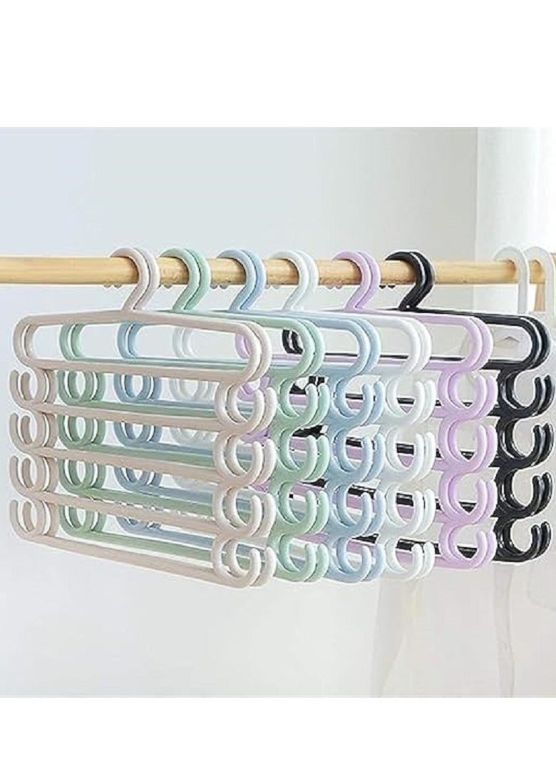 Space Saving Multi-Tier Hanger, Strong, Durable and Lightweight Clothes Hangers for Coats, Jackets, Pants and Formal Wear (Multicolor) - Image 2