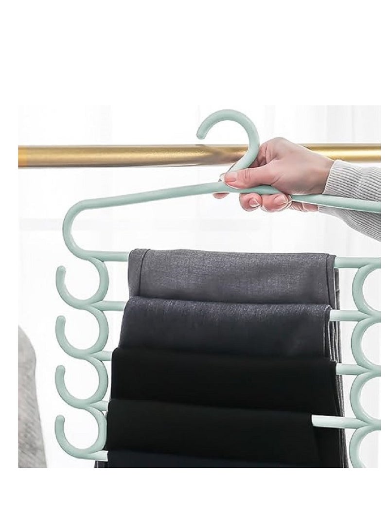 Space Saving Multi-Tier Hanger, Strong, Durable and Lightweight Clothes Hangers for Coats, Jackets, Pants and Formal Wear (Multicolor) - Image 3
