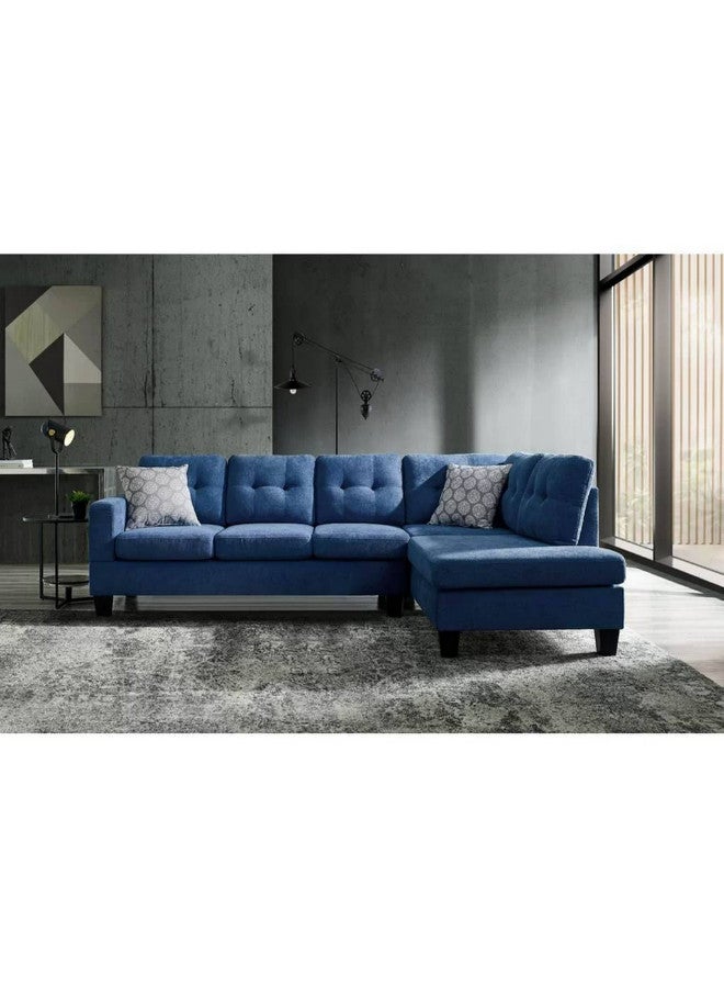 Al Home 5 Seater L-shape Sofa 280×80×180×75 Cm - Blue - Image 1