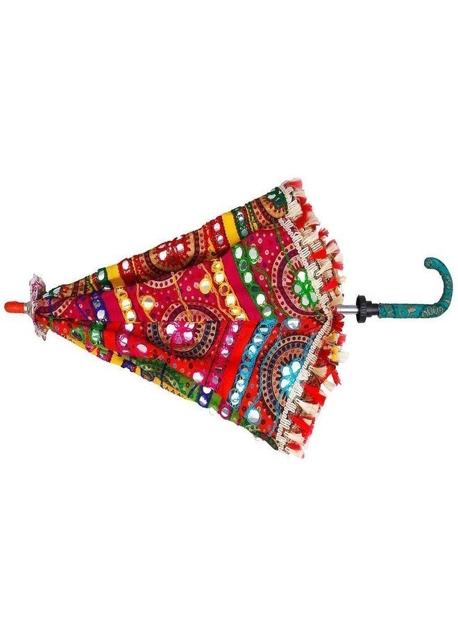 SAMARIYA Colorful Design Rajasthani Embroidered Work Umbrella For Photo Shoot, Celebration, Party, Events Party Decoration,and Home Decor,etc (3 pcs Umbrella) - Image 4