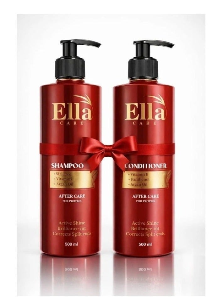 ايلا كير  Ella Care Shampoo & Conditioner Set – شامبو وبلسم إيلا كير للعناية بالشعر 500 مل × 2 - Image 5