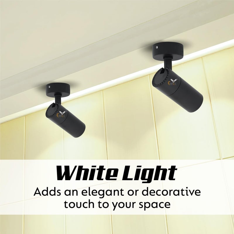 Errol Errol Black spot Lights 20 watt Aluminium Body Adjustable Head Focus Light for Wall spot Lights for Home Ceiling spot Light White  - Image 4