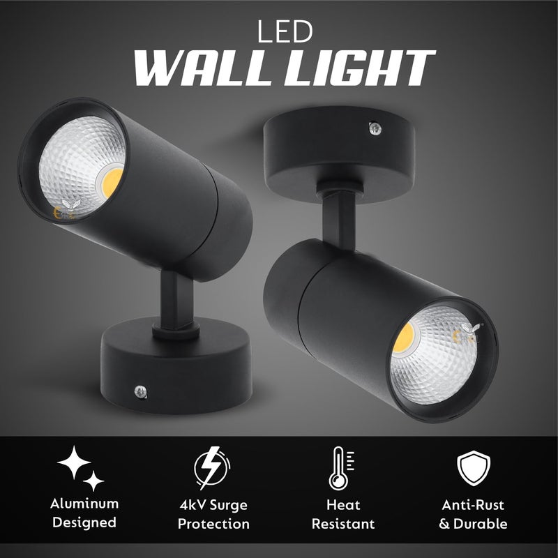 Errol Errol Black spot Lights 20 watt Aluminium Body Adjustable Head Focus Light for Wall spot Lights for Home Ceiling spot Light White  - Image 2