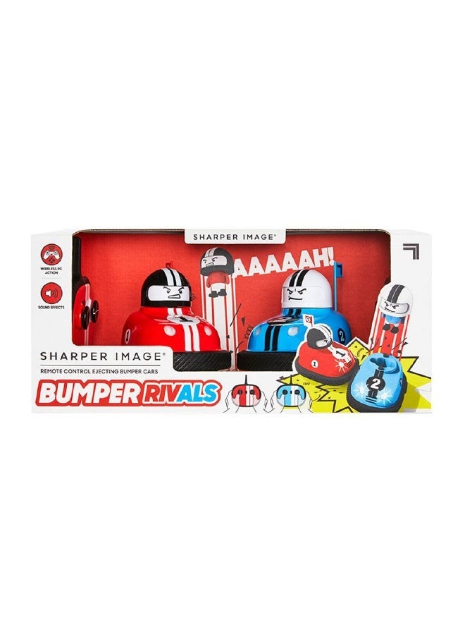 Sharper Image Bumper Rivals Remote Control Ejecting Bumper Cars Set (Pack of 2, Blue/Red) - Image 1