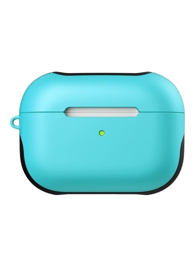 NIBEMINENT - Glossy PC Bluetooth Headphone Protective Case for Apple AirPods Pro Cambridge Blue - Image 1
