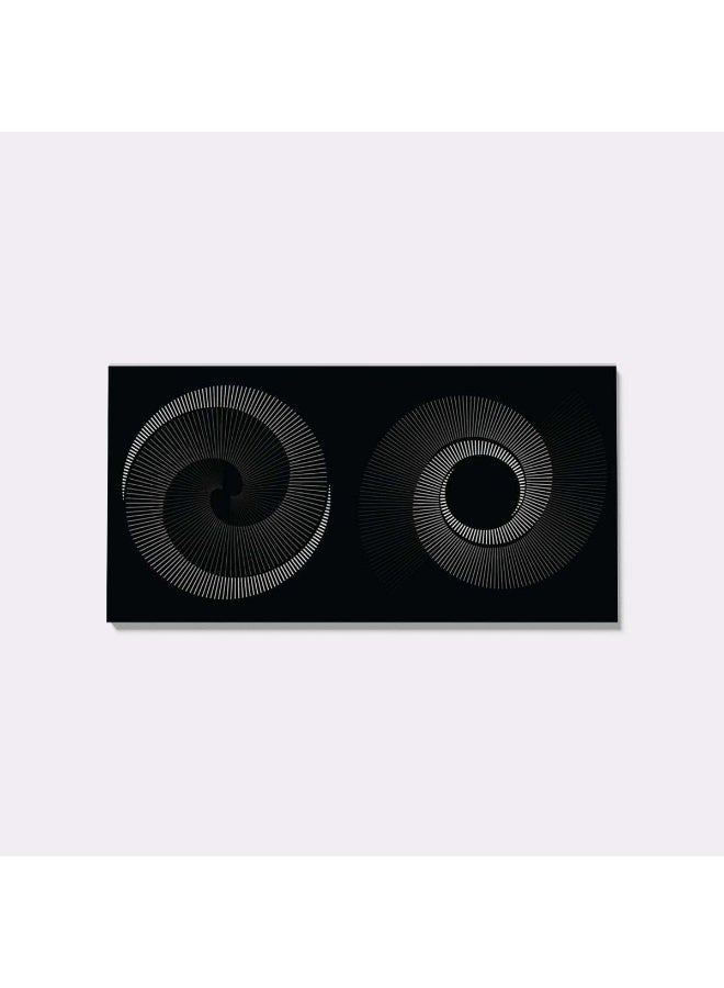 ARS Spirals, Canvas wall art, Black, Canvas, 1 Piece, 180 x 90 cm for Office Living Room Bedroom Gifting - Image 2