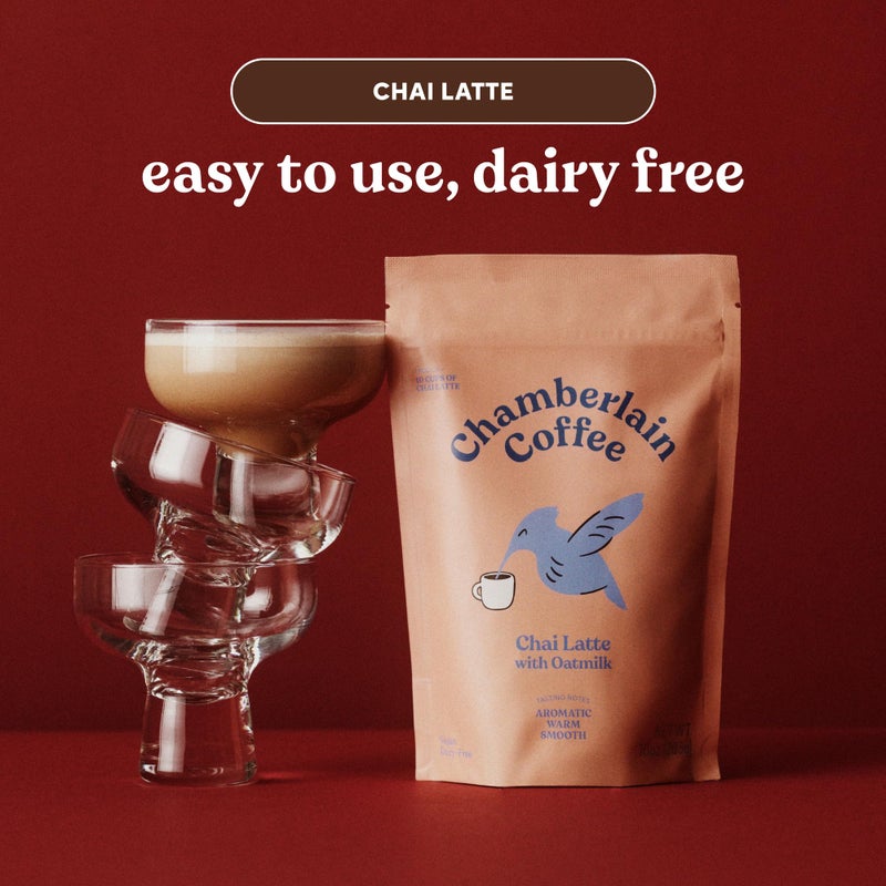 Chamberlain Coffee Gentle Hummingbird Chai Mix - Warm, Aromatic Vegan Chai with Oat Milk, Vanilla & Spices - Hot or Iced Instant Chai Latte - 10oz - 10 Servings - Image 3