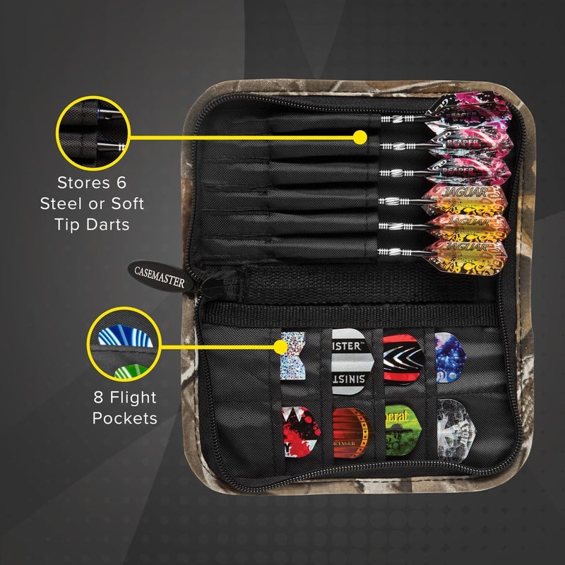 Casemaster Deluxe Nylon Dart Case for Steel and Soft Tip Darts - Realtree Hardwoods HD Camo - Image 3
