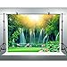 FHZON FHZON 10x7ft Waterfall Backgrounds for Photography Green Trees Forest Lotus Lake Sunshine Backdrop Travel Picture  - Image 2