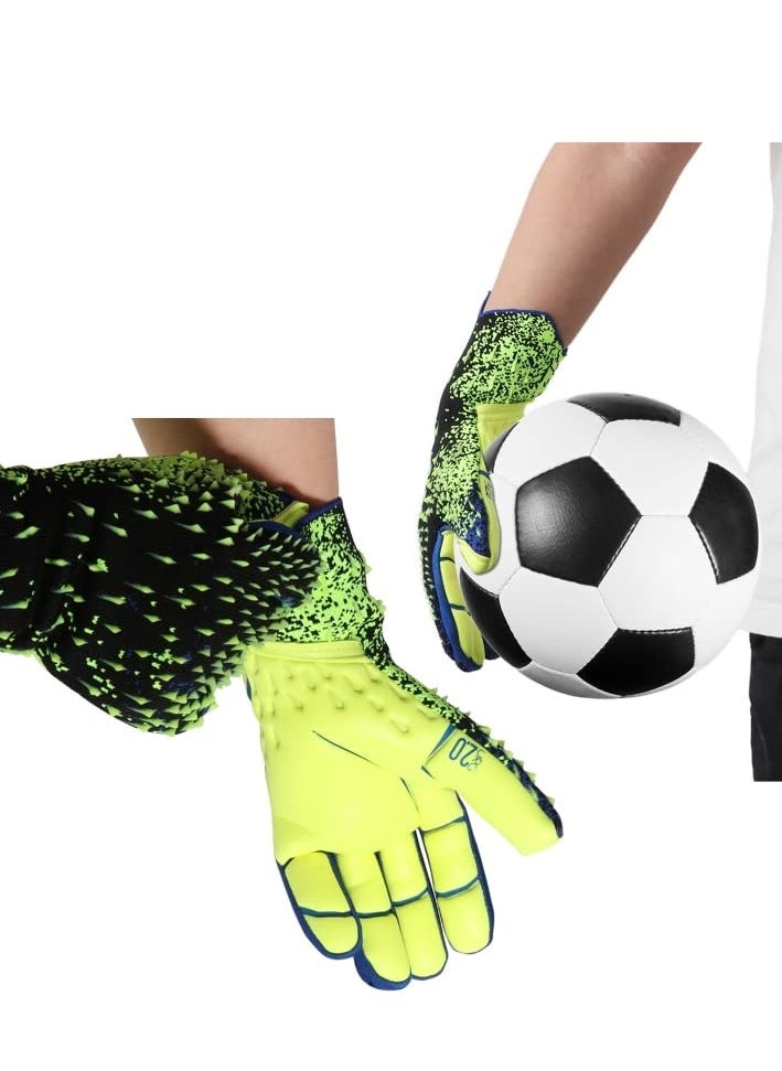 Kids Football Gloves Goalkeeper Gloves Kids Goalie Gloves, Offers excellent protection with abrasion-resistant,non-slip and wrist protection benefits,Soccer Goalkeeper Gloves Goalie Training Gloves Strong Grip Anti-slip and Breathable for Adults and Children,Size 6/7/8/9/10.