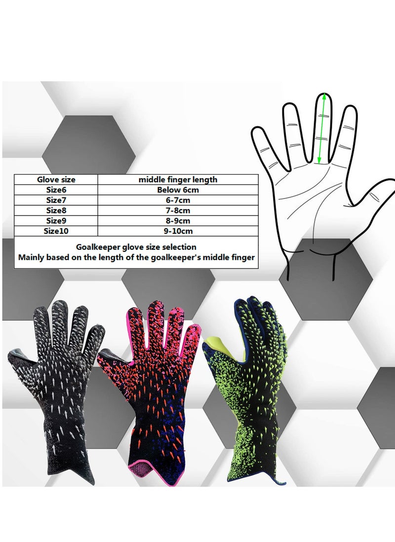 Kids Football Gloves Goalkeeper Gloves Kids Goalie Gloves, Offers excellent protection with abrasion-resistant,non-slip and wrist protection benefits,Soccer Goalkeeper Gloves Goalie Training Gloves Strong Grip Anti-slip and Breathable for Adults and Children,Size 6/7/8/9/10.