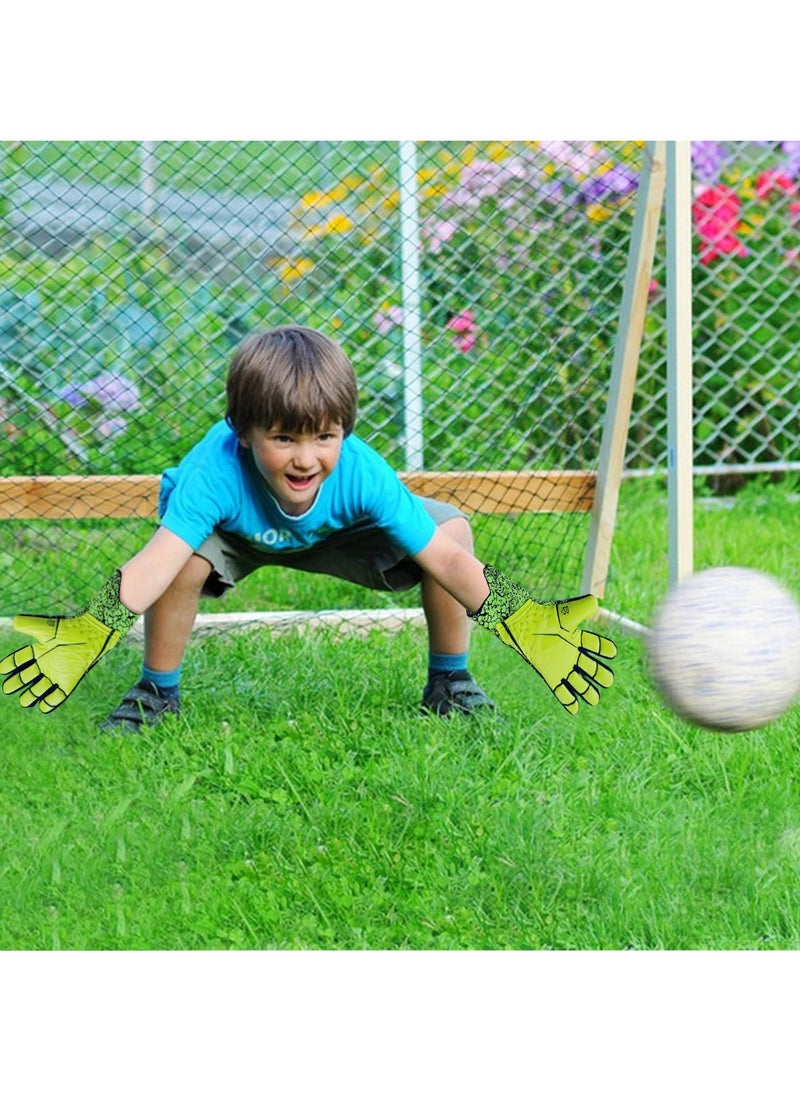 Kids Football Gloves Goalkeeper Gloves Kids Goalie Gloves, Offers excellent protection with abrasion-resistant,non-slip and wrist protection benefits,Soccer Goalkeeper Gloves Goalie Training Gloves Strong Grip Anti-slip and Breathable for Adults and Children,Size 6/7/8/9/10.