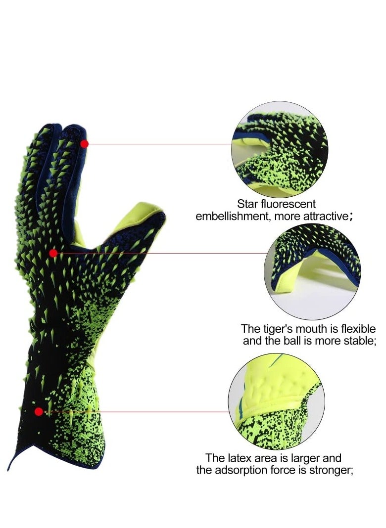 Kids Football Gloves Goalkeeper Gloves Kids Goalie Gloves, Offers excellent protection with abrasion-resistant,non-slip and wrist protection benefits,Soccer Goalkeeper Gloves Goalie Training Gloves Strong Grip Anti-slip and Breathable for Adults and Children,Size 6/7/8/9/10.