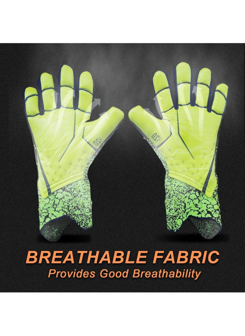 Kids Football Gloves Goalkeeper Gloves Kids Goalie Gloves, Offers excellent protection with abrasion-resistant,non-slip and wrist protection benefits,Soccer Goalkeeper Gloves Goalie Training Gloves Strong Grip Anti-slip and Breathable for Adults and Children,Size 6/7/8/9/10.