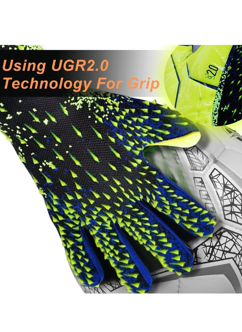 Kids Football Gloves Goalkeeper Gloves Kids Goalie Gloves, Offers excellent protection with abrasion-resistant,non-slip and wrist protection benefits,Soccer Goalkeeper Gloves Goalie Training Gloves Strong Grip Anti-slip and Breathable for Adults and Children,Size 6/7/8/9/10.