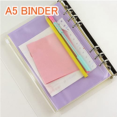 DY.2ten A5 6-Hole Binder Notebook Refills Set - 135 Sheets (270 Pages) Graph Paper + 2pcs A5 Zipper Binder Pockets + 5 Pcs A5 Dividers + Index Note Tabs + index with date + Ruler - Image 5