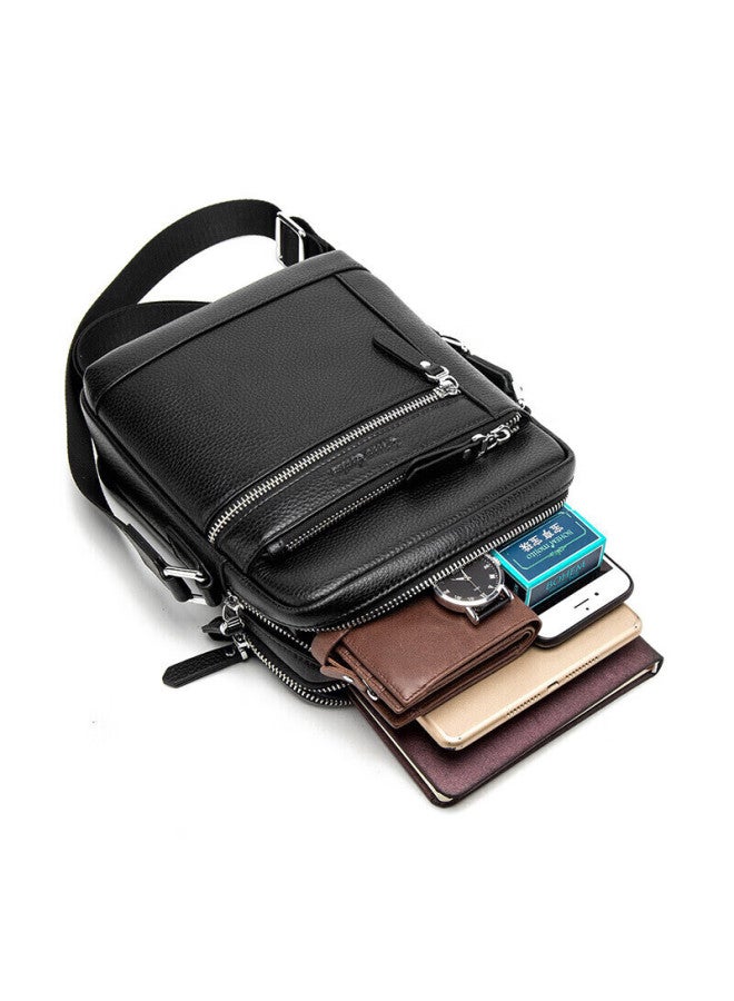 American Bison Shoulder Bag For Men, Top-grain Leather, Business Casual Crossbody Bag, High-end Gift For Men - Image 3