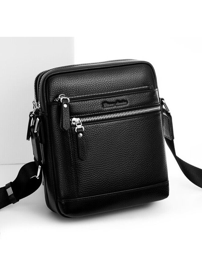 American Bison Shoulder Bag For Men, Top-grain Leather, Business Casual Crossbody Bag, High-end Gift For Men - Image 2