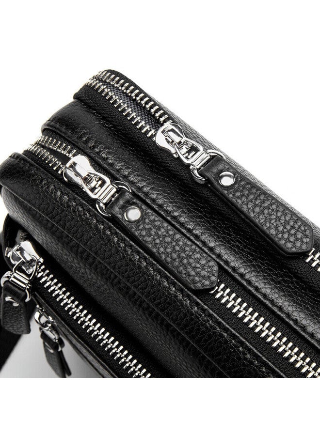 American Bison Shoulder Bag For Men, Top-grain Leather, Business Casual Crossbody Bag, High-end Gift For Men - Image 4