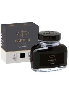 PARKER 1-Piece Quink Fountain Pen Ink Refill Bottle 57ml Content Black  - Image 1