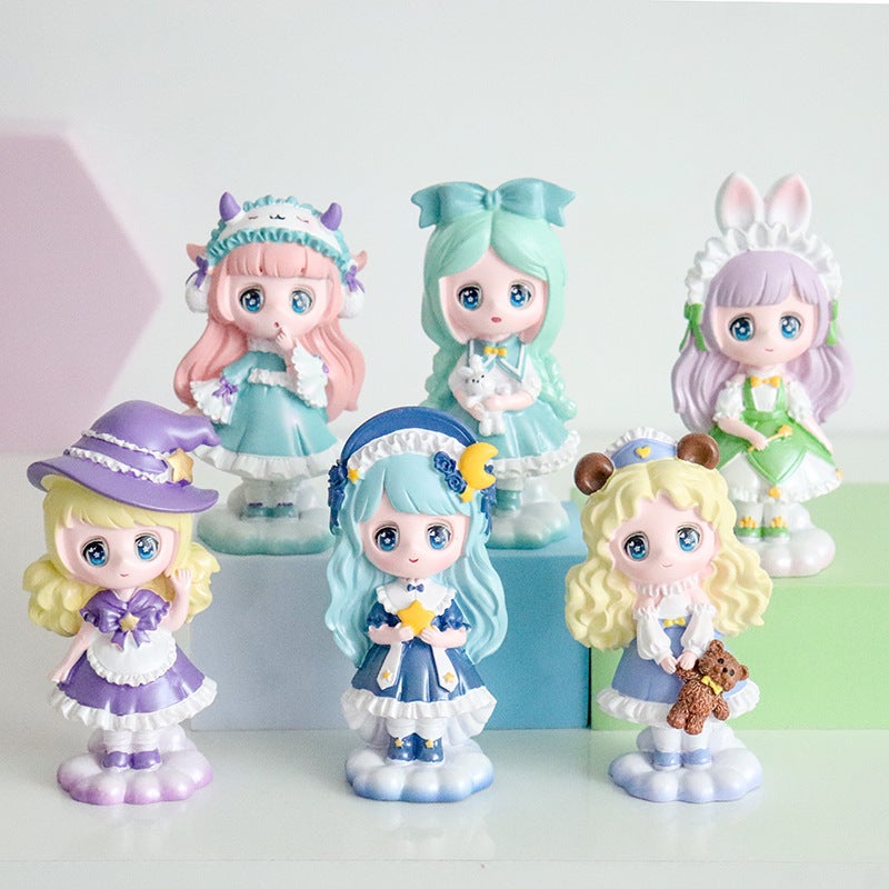Cute Zodiac Resin Figurine Bead Blind Box A blind box for chasing light girls.