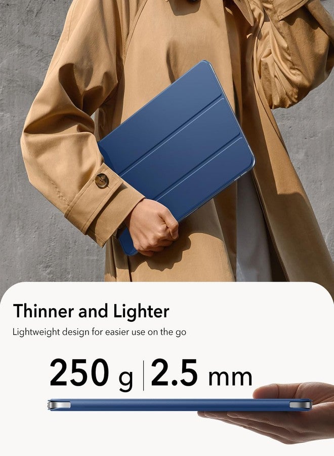 اي اس ار غطاء ESR لجهاز iPad A16 من الجيل الحادي عشر/العاشر (2025/2022، 10.9 بوصة)، غطاء مغناطيسي عملي، حامل ثلاثي الطي ثنائي الاتجاه، حماية خفيفة الوزن، خاصية التشغيل/الإيقاف التلقائي، ملمس ناعم كالحرير، سلسلة Rebound، أزرق داكن - Image 4
