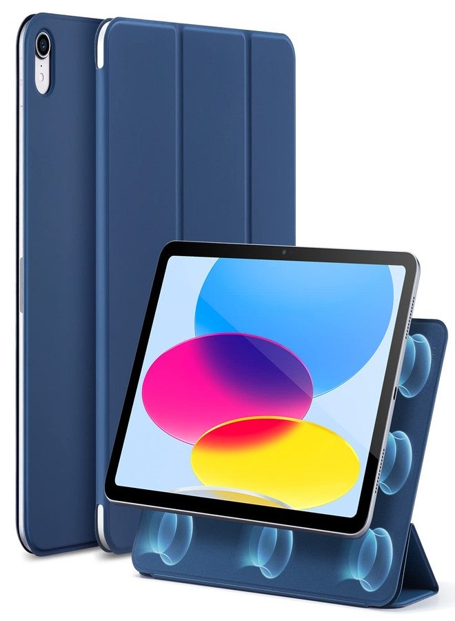 اي اس ار غطاء ESR لجهاز iPad A16 من الجيل الحادي عشر/العاشر (2025/2022، 10.9 بوصة)، غطاء مغناطيسي عملي، حامل ثلاثي الطي ثنائي الاتجاه، حماية خفيفة الوزن، خاصية التشغيل/الإيقاف التلقائي، ملمس ناعم كالحرير، سلسلة Rebound، أزرق داكن - Image 1
