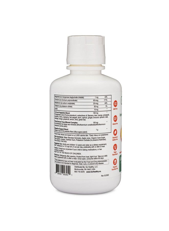 Go Healthy Natural Go Healthy Multivitamin For Women Men Teens Vegan Liquid Immune Support Supplement Organic Folate Liquid Vitamins  Minerals 20 Fruits  Vegetables Prebiotic Gluten Free 32 Servings - Image 3