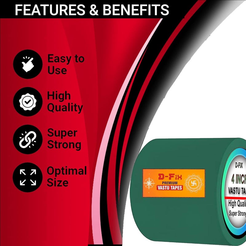 D-Fix ® شريط أرضيات فاستو الملون من الفينيل - 20 متر تقريبًا في الطول 96 مم / 04 بوصة عرض - 1 لفة لكل عبوة - علاج فاستو دوتش / تصحيح فاستو للمرحاض والمدخل - (أخضر) - Image 3