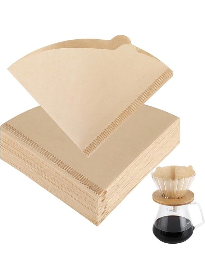 Unbleached Disposable Coffee Filters, 100 Pcs, for Pour Over and Drip Coffee Makers, 2-4 Cup Capacity - Image 1