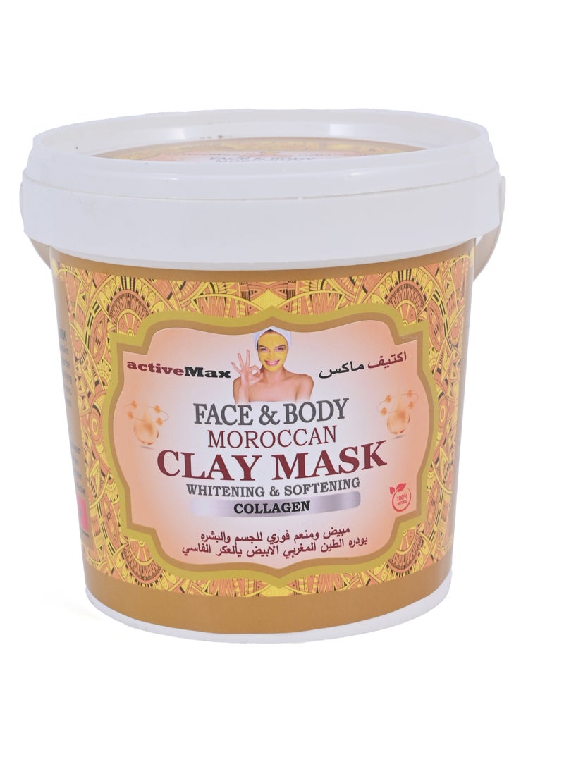 active max Moroccan  Powder Clay Mask With Natural  Collagen - Image 1