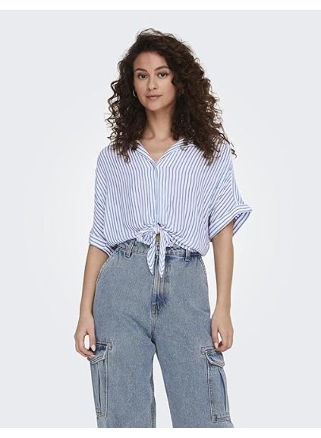 ONLY ONLPAULA LIFE S/S TIE SHIRT WVN NOOS - Image 1