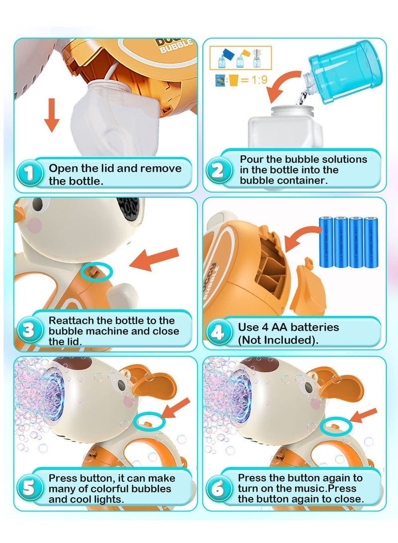 SYOSI Bubble Gun Blaster, Bubble Machine Gun Toys for Toddlers, Outdoor Bubble Gun with Music Lights for Kids, Adults Bubble Makers, Bubble Blaster Gun Bubble Blower Toy for Boys and Girls - Image 5