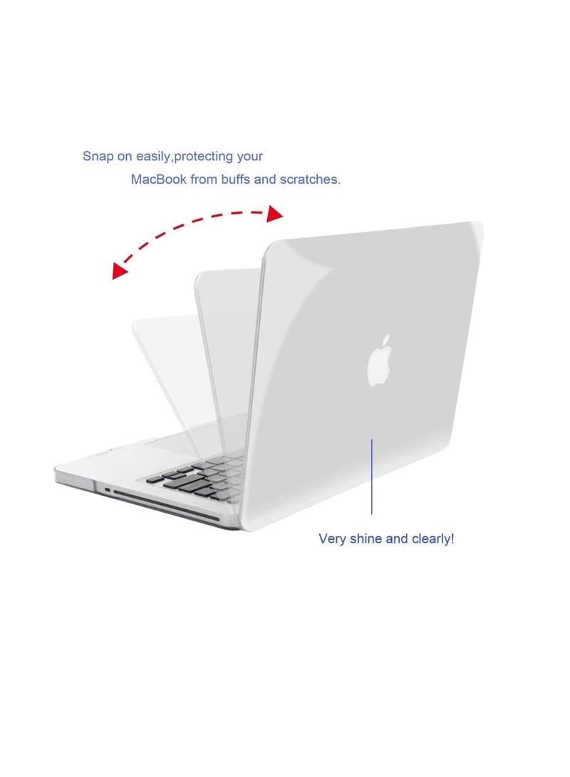 متوافق مع حافظة MacBook Pro مقاس 13 بوصة (الموديل: A1278 مع قرص مضغوط) الإصدار القديم الإصدار المبكر 2012 2011 2010 2009 2008 غطاء حماية بلاستيكي صلب شفاف - Image 4