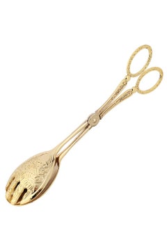 Scissor Tongs - 8.7-inch Zinc Alloy Serving Salad Buffet Food Tongs with Round Head. Perfect for Serving Vegetable, Bread, Cake, and More in Kitchen or BBQ