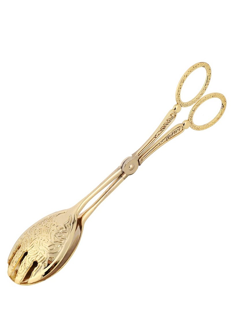 KASTWAVE - Scissor Tongs - 8.7-inch Zinc Alloy Serving Salad Buffet Food Tongs with Round Head. Perfect for Serving Vegetable, Bread, Cake, and More in Kitchen or BBQ - Image 1