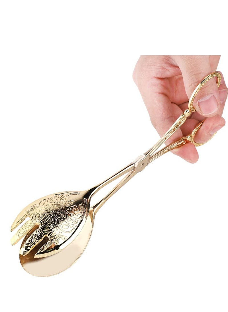 KASTWAVE - Scissor Tongs - 8.7-inch Zinc Alloy Serving Salad Buffet Food Tongs with Round Head. Perfect for Serving Vegetable, Bread, Cake, and More in Kitchen or BBQ - Image 1