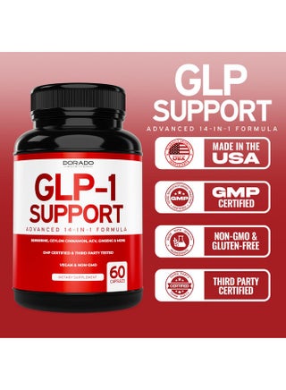 glycine glp 1 DORADO NUTRITION GLP-1 Supplement 14 in Formula (GLP1 Supplement with Berberine, ACV, Chromium, Ceylon Cinnamon, Turmeric & More) Support Gut Health & Metabolism peptide_box GLP-1 kuchařka - Evžen designation. Size:6 Cookies