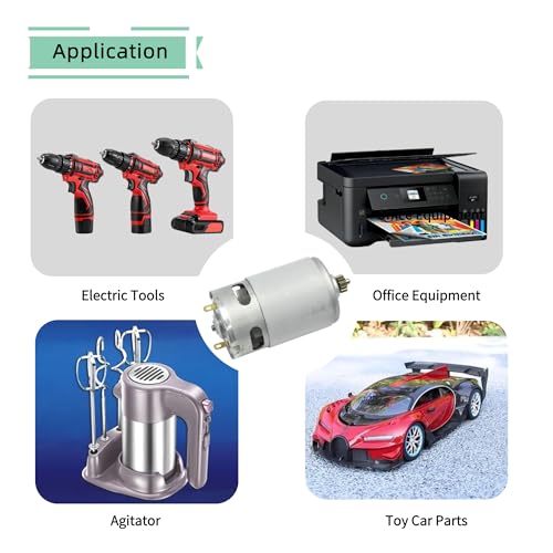 CHANCS DC Motor 12V 13 Teeth RS550 Electric Drill Motor for Rechargeable Electric Screwdriver - Image 5