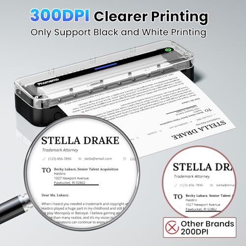 Phomemo Portable Printers Wireless for Travel, M832 Inkless Bluetooth Thermal Printer Support 8.5'' x 11'' US Letter & A4 Size, Compatible with iPhone Android Laptop for Mobile Office Home, with Case - Image 5