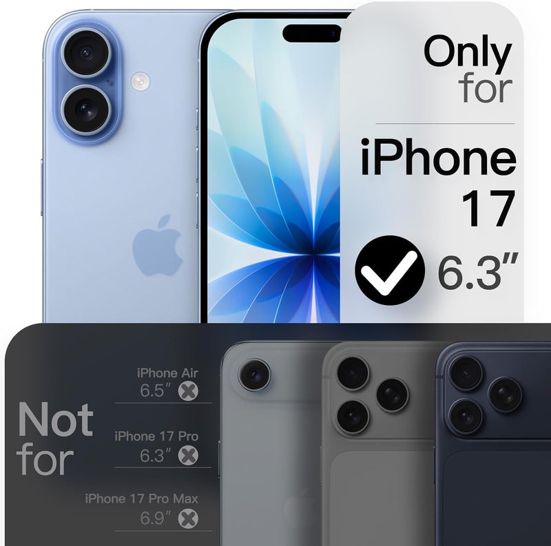 Jetech 360 Degree Rotatable Ring Case for iPhone 17 6.3-Inch with Camera Control Button, Compatible with MagSafe, Slim Shockproof Phone Cover with Stand & Ring Holder (Mist Blue) - Image 2